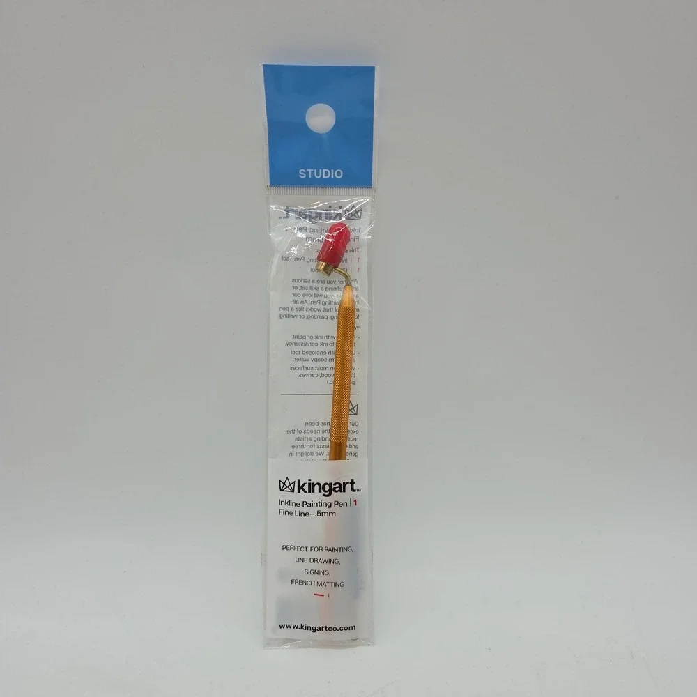 KINGART Fine Line Painting Pen Metal .5mm Ink Tool for Artists and Hobbyists